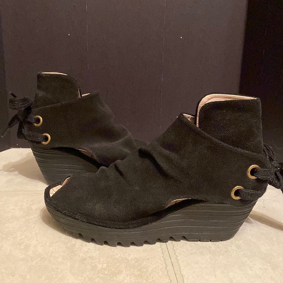 Black Fly London wedge shoes size 37 - Picture 4 of 14